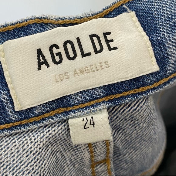 Agolde Cooper Trouser Jeans Straight Leg Denim in Command Blue - Picture 7 of 11